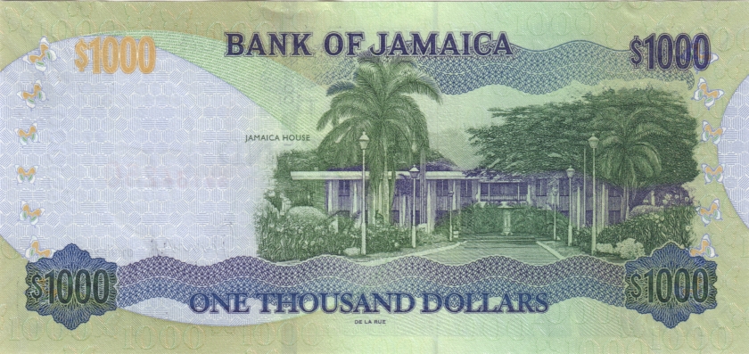 Jamaica P86p 1.000 Dollars 2021 UNC