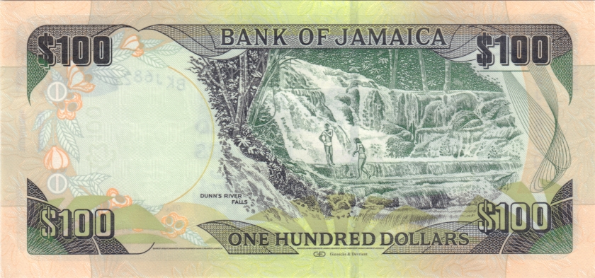 Jamaica P95h 100 Dollars 2021 UNC