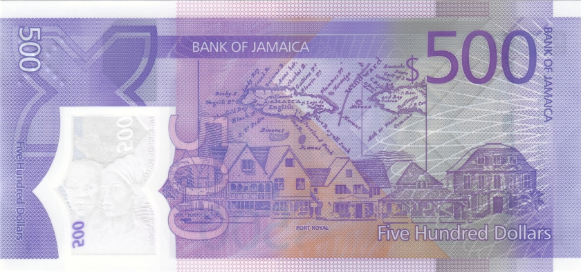Jamaica P-W98 500 Dollars 2022 UNC