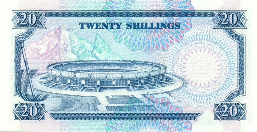 Kenya P25d 20 Shillings 1991 UNC