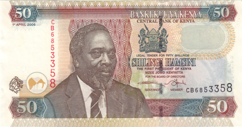 Kenya P47b 50 Shillings 2006 UNC
