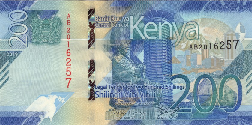 Kenya P-W54 200 Shillings 2019 UNC