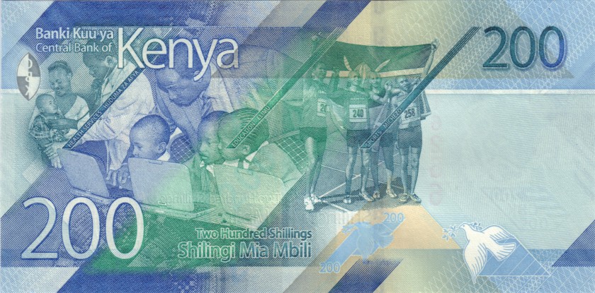 Kenya P-NEW 200 Shillings 2019 UNC