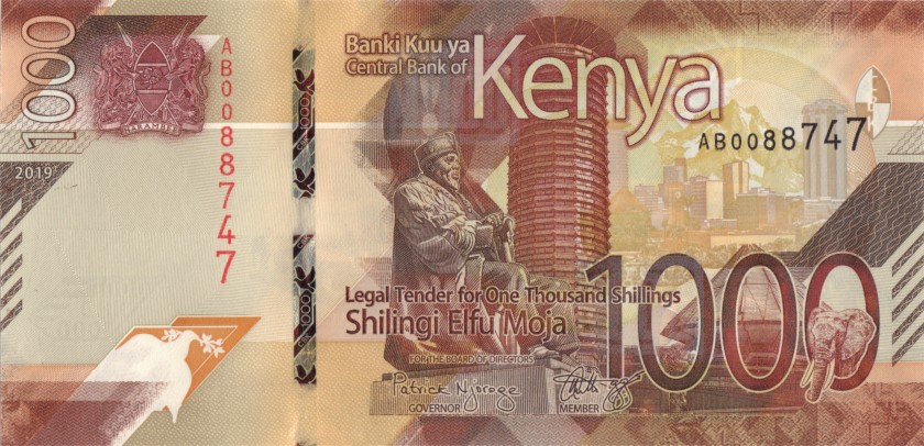 Kenya P-NEW 1.000 Shillings 2019 UNC