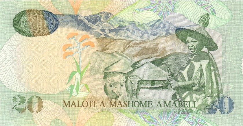 Lesotho P16d 20 Maloti 2005 UNC