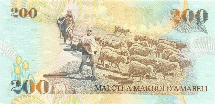 Lesotho P20b 200 Maloti 2001 UNC