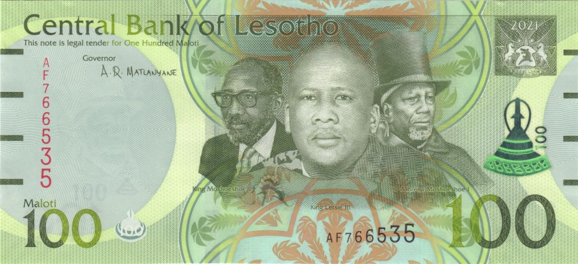 Lesotho P-W29 100 Maloti 2021 UNC