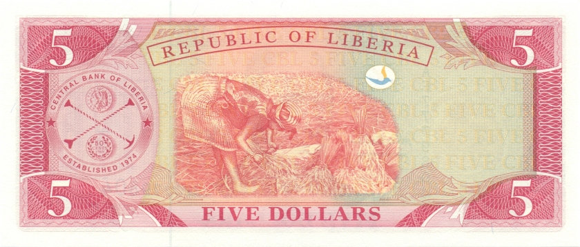 Liberia P21 5 Dollars 1999 UNC