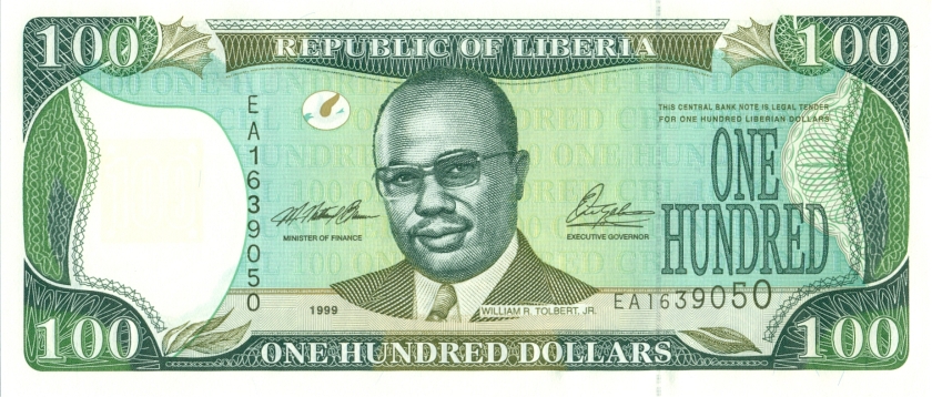 Liberia P25 100 Dollars 1999 UNC