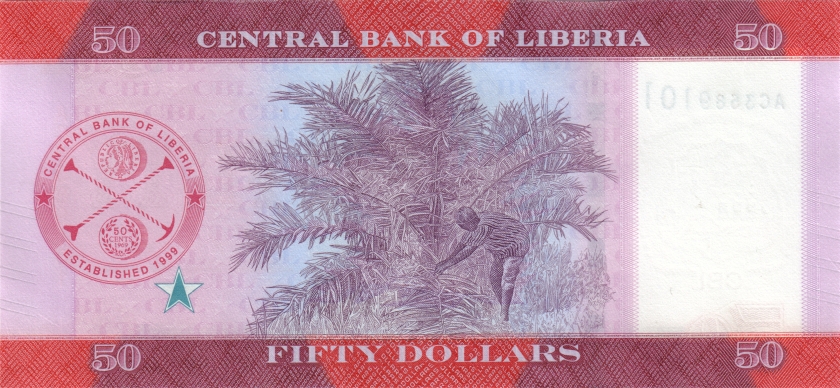 Liberia P-W40 50 Dollars 2022 UNC