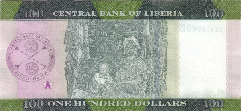 Liberia P-W41 100 Dollars 2021 UNC