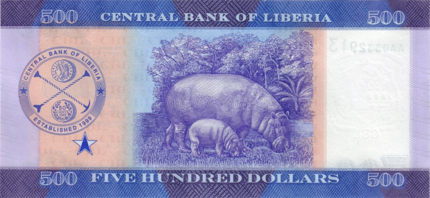 Liberia P-W42, P-W43 500, 1.000 Dollars 2 banknotes 2022 UNC