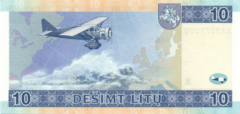 Lithuania P65 10 Litas 2001 UNC