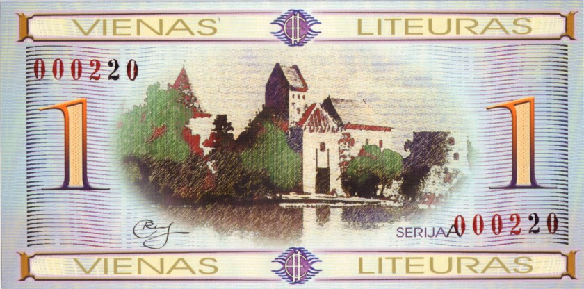 Lithuania PNL 1, 3, 5, 20, 50, 100, 200 LitEurai 7 banknotes 2002 UNC