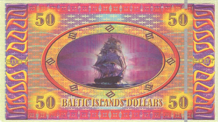 Lithuania PNL 1, 3, 5, 10, 20, 50, 100 Baltic Islands Dollars 7 banknotes 2007