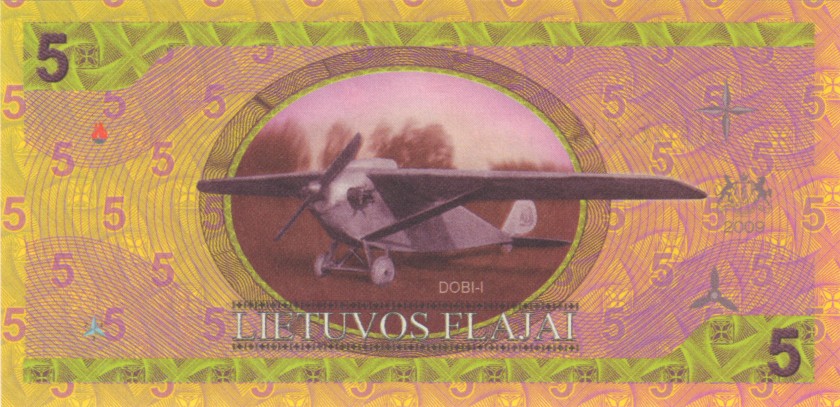 Lithuania PNL 1, 2, 5, 10, 20, 50, 100 Flays 7 banknotes 2009 UNC