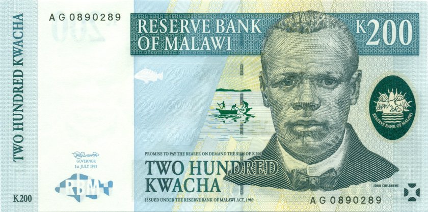 Malawi P41 200 Kwacha 1997 UNC