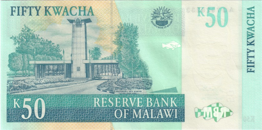 Malawi P45b 50 Kwacha 2003 UNC