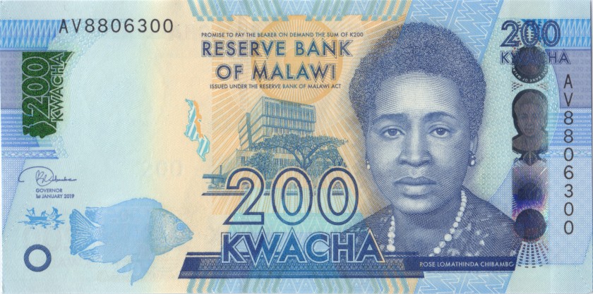 Malawi P60e 200 Kwacha 2019 UNC
