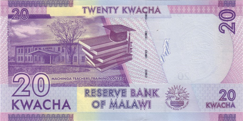 Malawi P63e 20 Kwacha 2019 UNC