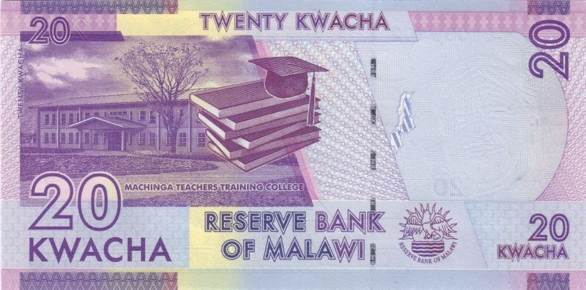 Malawi P63f 20 Kwacha Bundle 100 pcs 2020 UNC