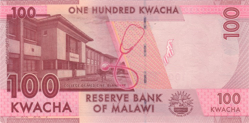 Malawi P65d 100 Kwacha 2019 UNC