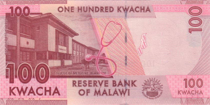 Malawi P65e 100 Kwacha 2020 UNC