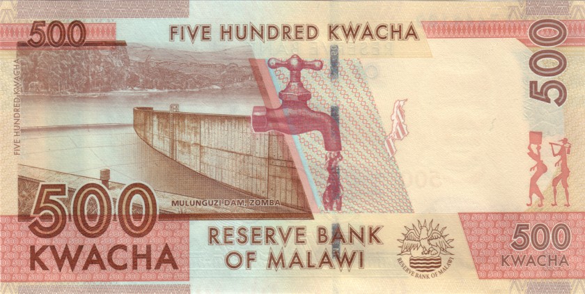 Malawi P66a 500 Kwacha 2014 UNC