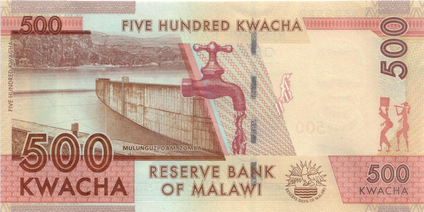 Malawi P66b 500 Kwacha 2017 UNC