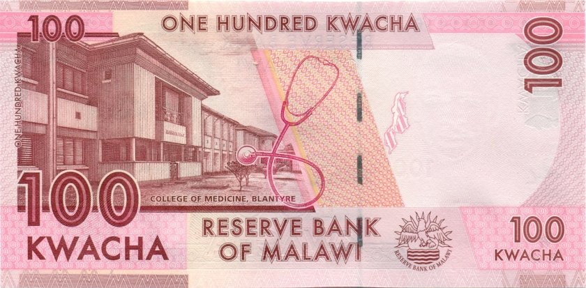 Malawi P65a 100 Kwacha 2014 UNC