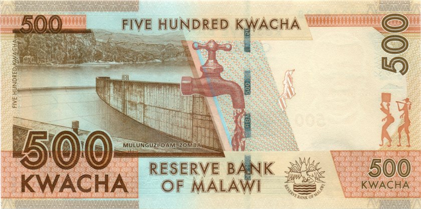 Malawi P61a 500 Kwacha 2012 UNC