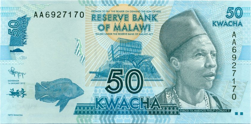 Malawi P58a 50 Kwacha 2012 UNC