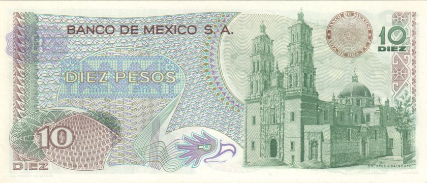 Mexico P63i(1) 10 Pesos Serie 1EL 1977 UNC