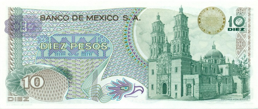Mexico P63i(3) 10 Pesos 1977 UNC