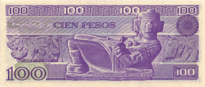 Mexico P74c 100 Pesos Series VA 1982 UNC-
