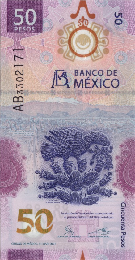 Mexico P-W133(1) 50 Pesos 31.03.2021 UNC
