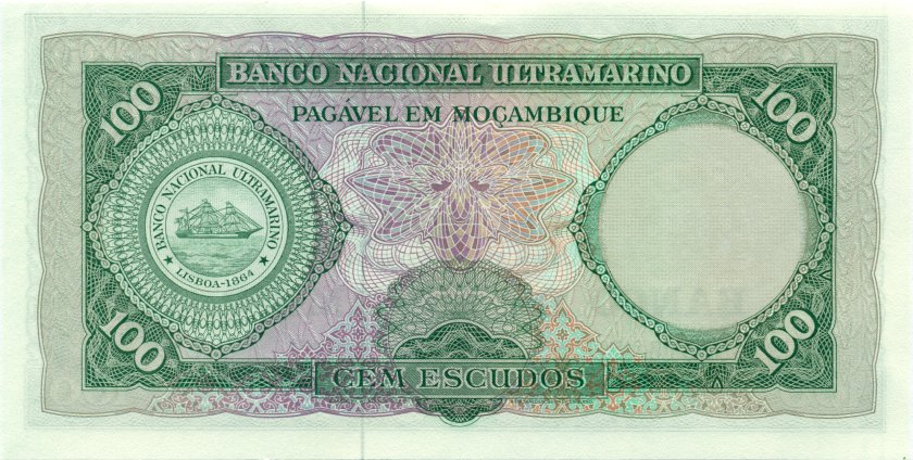 Mozambique P117 100 Escudos Bundle 100 pcs 1961 UNC