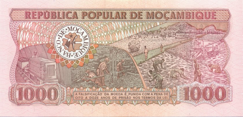 Mozambique P128 1.000 Meticais 1980 UNC