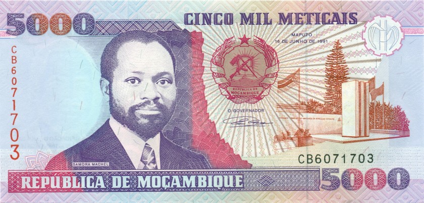 Mozambique P136 5.000 Meticais 1991 UNC