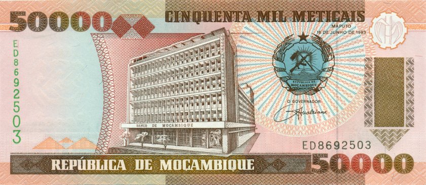 Mozambique P138 50.000 Meticais 1993 UNC