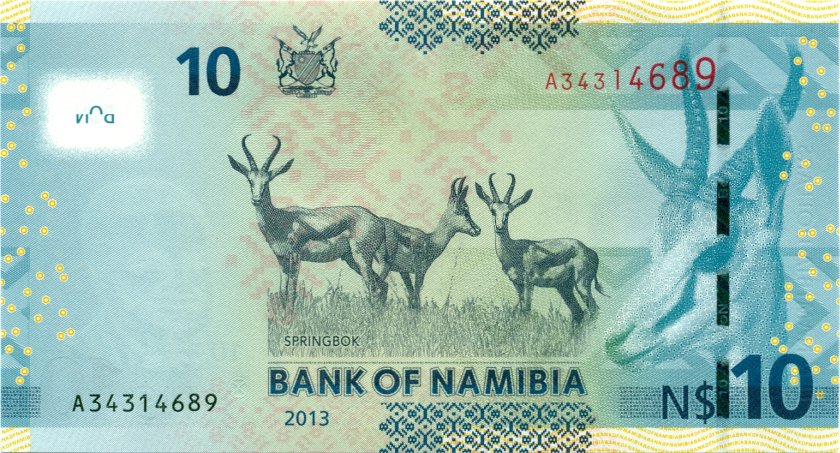 Namibia P11b 10 Namibia Dollars 2013 UNC