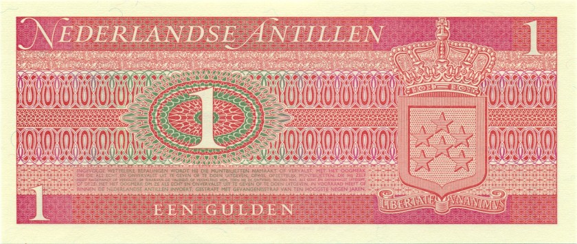 Netherlands Antilles P20 1 Gulden 1970 UNC