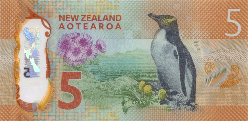 New Zealand P191 5 Dollars 2015 UNC