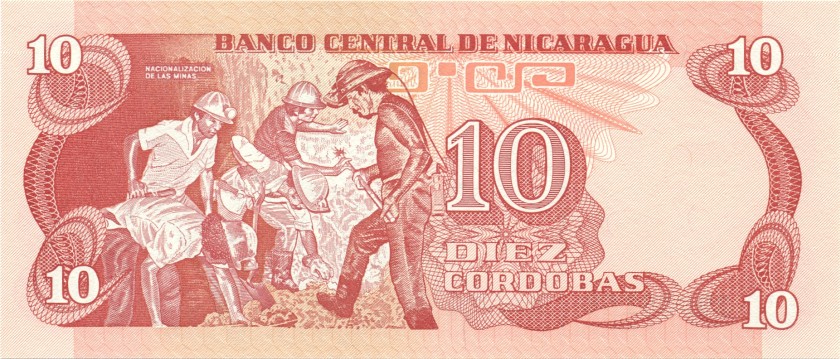 Nicaragua P134 10 Córdobas 1979 UNC