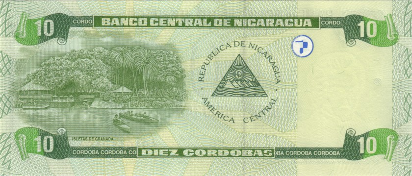 Nicaragua P191 A01011010 RADAR 10 Cordobas 2002 UNC