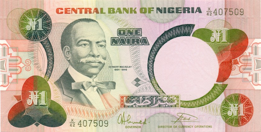 Nigeria P23b 1 Naira 1984 UNC