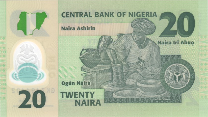 Nigeria P34 20 Naira 2019 UNC
