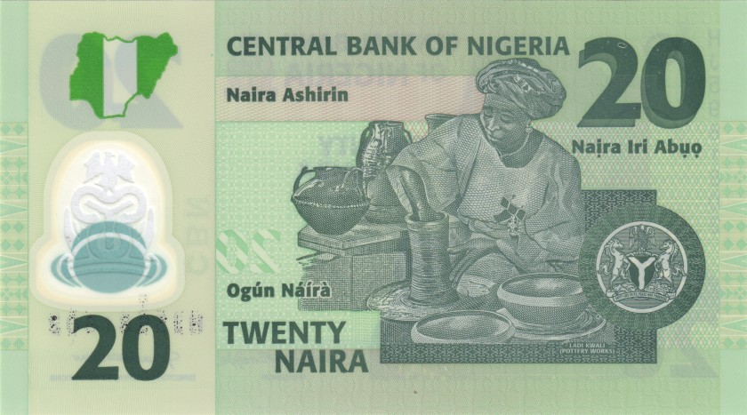 Nigeria P34 20 Naira 2022 UNC