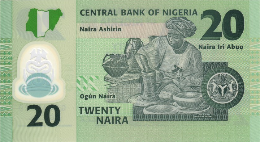 Nigeria P34a 20 Naira 2006 UNC