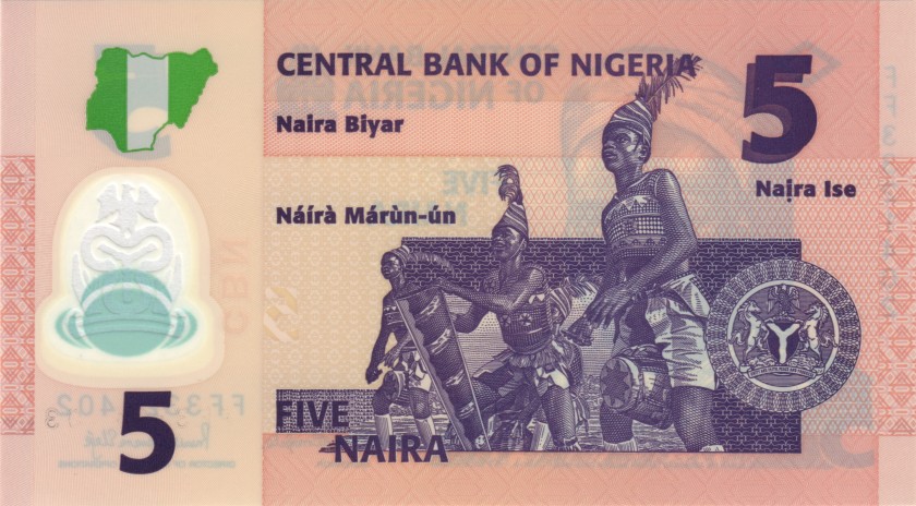 Nigeria P38 5 Naira 2019 UNC